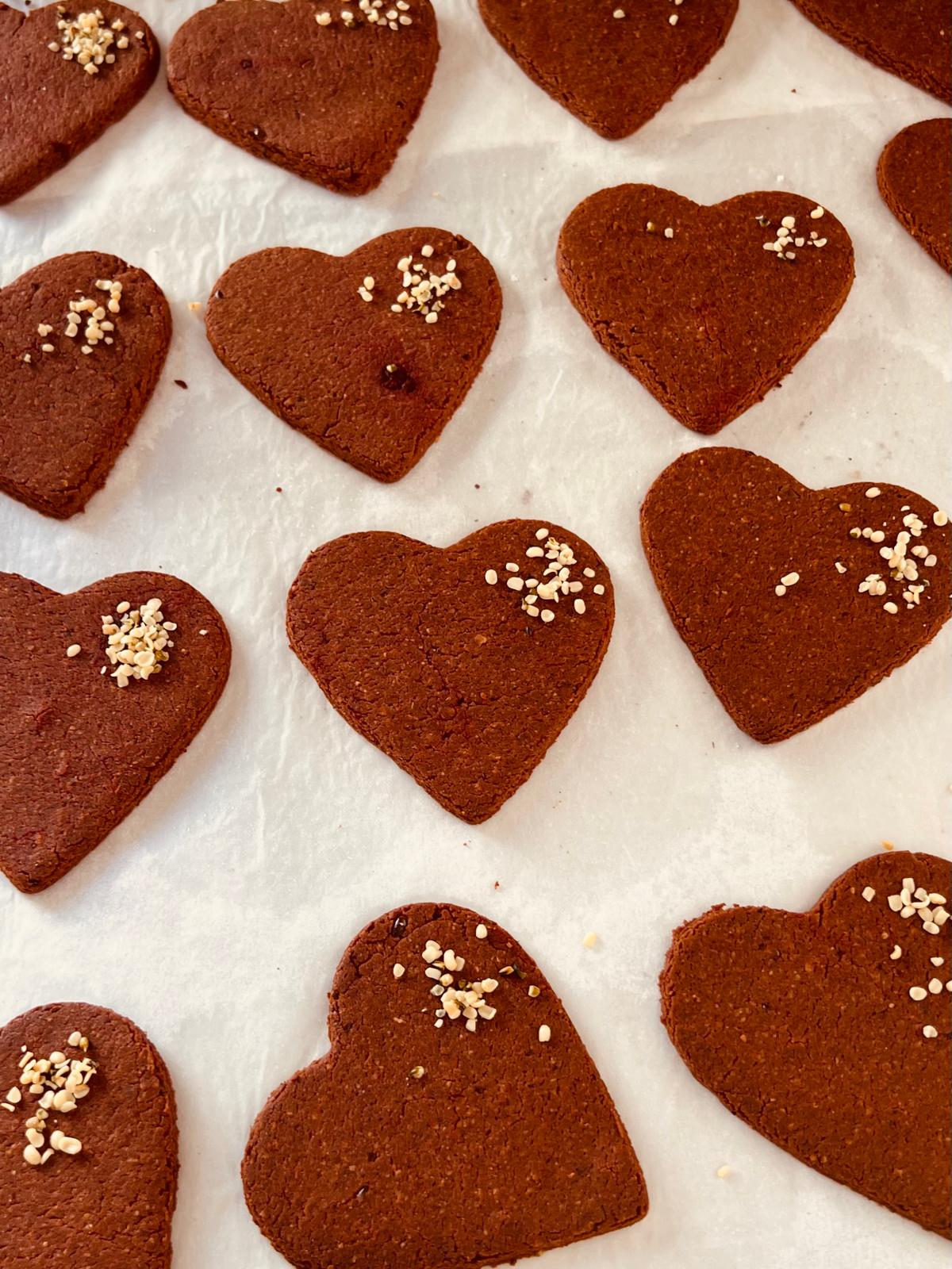 Gingerbread Hemp Hearts x 2 (Gluten Free & Vegan) - Valentine's Special!